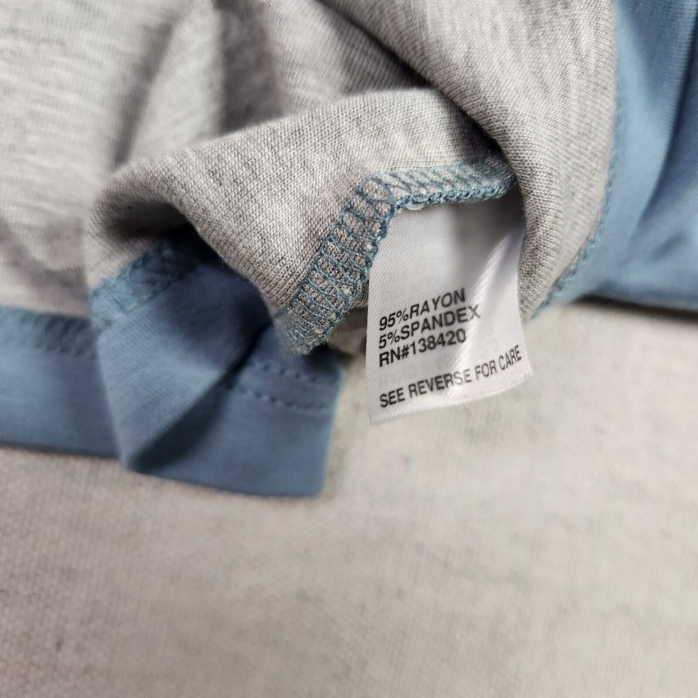 etcetera Top Womens XS Blue Kimono Sleeve Oversized Shirt Rayon Blend - Picture 11 of 14